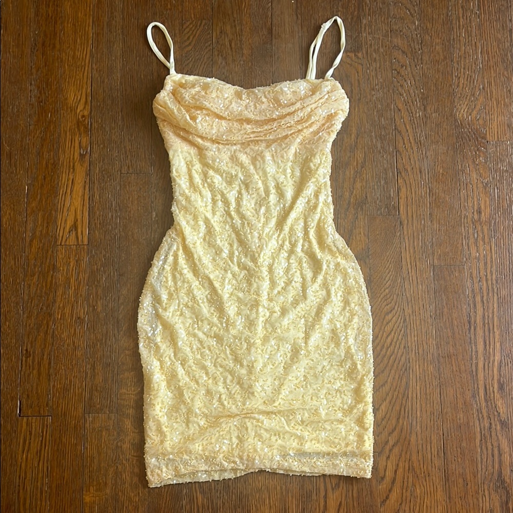 Windsor Yellow Sequin Dress